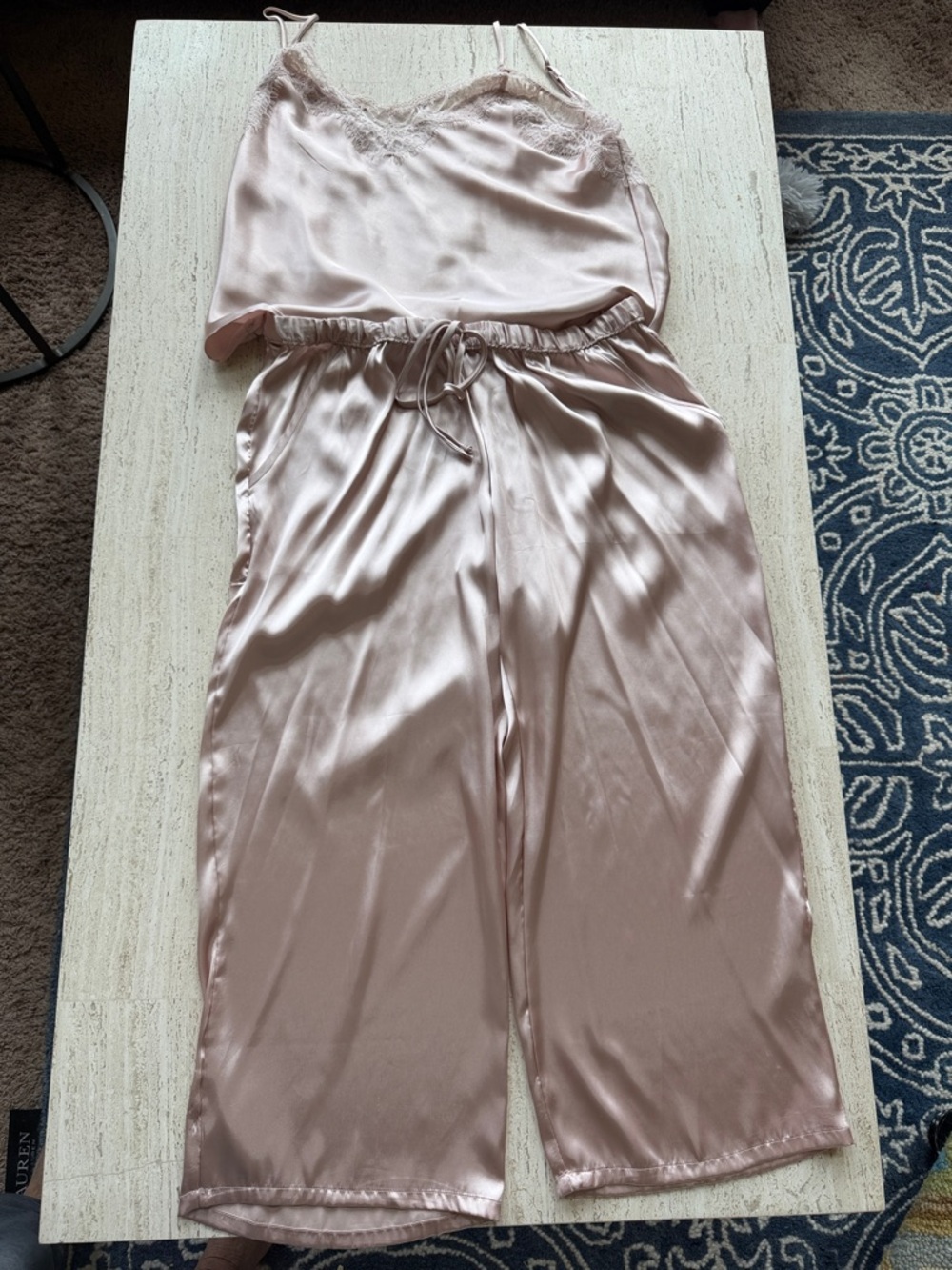 In Bloom cami  & Wide leg pajamas - Blush  NWOT - medium